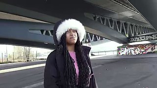 GERMAN SCOUT - Anal Sex at Pick Up Casting for Black Girl