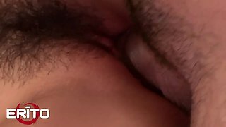 Erito - mari sucks 2 hard dongs before taking a missionary pounding and a dribbling creampie