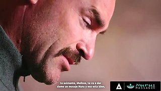 Nuru Massage Threesome With Boss MILF and Intern - Hot Oil Sex With Big Tits and Blowjob