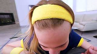 Innocent Blonde Learns the Art of Popularity in a POV