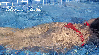 Sneeze Bikini in the Pool