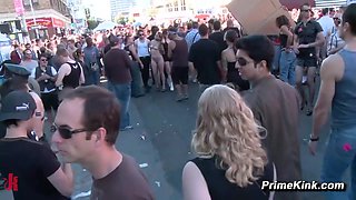Payton Bell Bound and Shocked in Public