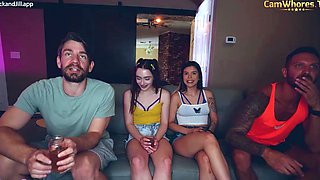 Amateur British group sex guys and females group sex video