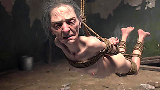 Elderly Granny Tied up - Terrified yet Craving Dick in Her Old Pussy