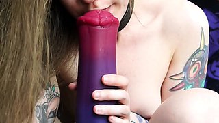 Pink pussy and ass kinky solo toy fun