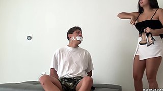 Leaving Mr Overprotective Bound and Gagged for Girls' Night Out First Bondage Video with Camila & Mateo