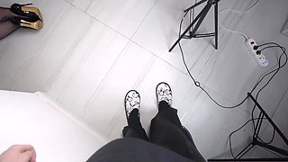 Belarusian Maid swallows cums after intense anal