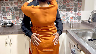 Desi Wife Salwar Kameez Romance - Hot Lip Lock, Boobs Pressed, Loud Moans, Navel Play