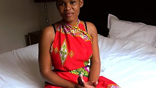 Traditional African in Dress Spreads Pussy