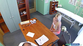 Doctor Helps Blond hair lady Get A Wet Snatch 1 - Fake Hospital