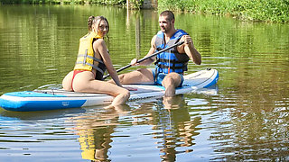 Stepbro Fucks Stepsister's Tight Pussy Outdoor By The Lake