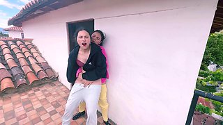 My neighbor invites me to wet my pussy