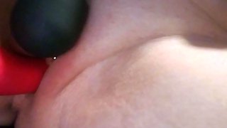 Close up anal toying