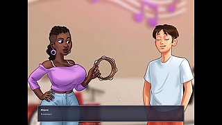 Summertime Saga gameplay featuring a hot college girl and tons of fun in the bathroom