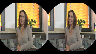 VR Amateur MILF Sabrina's Dripping Pussy Show - Spread Wide & Finger Fucked!