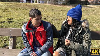 Hunt4k. we were caught by strangers during eating cock in public