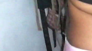 Father in Law's Gigantic Dick Hangs Out Under His Sarom for Step Daughter