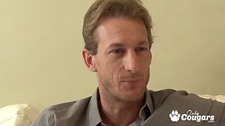 Blonde Mila Jade Gags on Step Dad's Hard Dick - Rough Blowjob & Cum Swallow