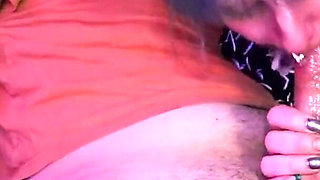 Blue Hair Cum Dumpster, Facial, Gagging Throat Fuck and Screaming Orgasm