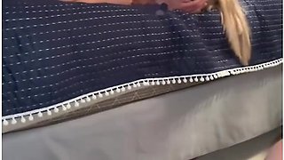 Hot Wifes First Time Cuckolding Hubby! Hubby Cums In 30 Secs :)