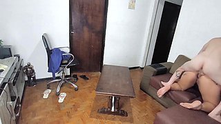 Was playing my stepmom came teased me and I her hot