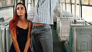 Student being thighed bus by stranger!