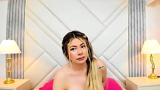 Big boobs webcam slut toys her asshole