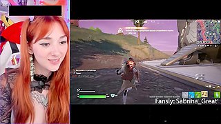 Big ass, red head, fortnite gameplay