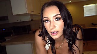 Tyler Steel and Alessia Luna in intense pov action with a tattooed ass