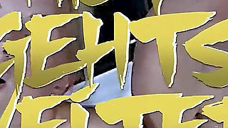 Blonde Sex Gang Bang with Cum Flood