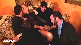 Hot Swinger Night with Catalya Mia & Celya Marsaw - FFM Threesome Anal Action