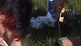 Insatiable Mature Cougar Drains Older Cock Outdoors