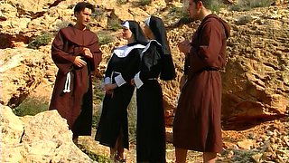 Monks and nuns outdoor sex