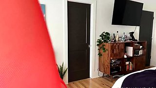 Cute amateur brunette naughty in solo jerking show on camera