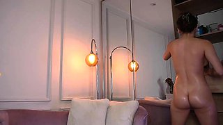 Stacked brunette goes solo toys and masturbation