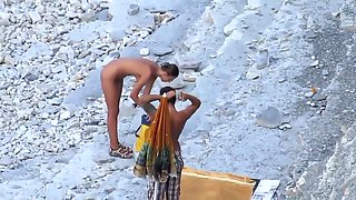 Blowing Off Compilation At Public Beach Hidden Cam