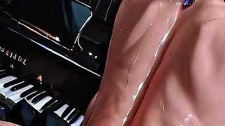 Fast Action - Blindfolded Asian Babe Gets Fucked Hard Next to the Piano Until She's Dripping