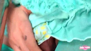 Skinny Teen Step-Sister Gets Creampie From Behind On The Bus - Petite Brunette Moaning