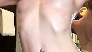 European amateur redhead masturbates on webcam