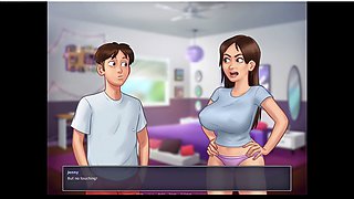 Teacher and student get cozy in a game walkthrough