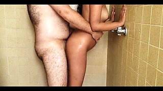 Young Slut Takes a Shower and Fucks Her Stepdad at The Hotel