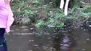 Secretary's White Tights Drenched in Waders Gone Wrong