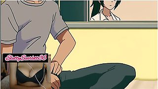 Hentai Anime - Girl Masturbates And Swallows Neighbors Cock With Her Hairy Pussy