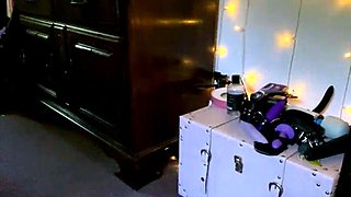 Bondage fetish solo toying hussy