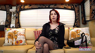 Fiery Redhead Scarlett Foxx Big Tits Deep BJ to Hard Relentless Slam!