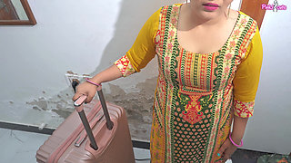 New Year Enjoy-huge Ass Stepsister Shared Room in Oyo with Her Stepborther, She Got Hard Fucked and Hot Orgasm