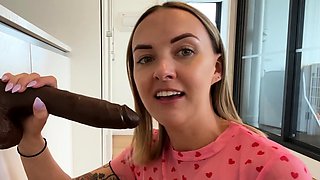 Redhead teen solo anal masturbation with sex toy