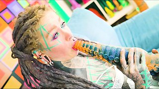 Deep into tattooed beauty Anuskatzzs holes