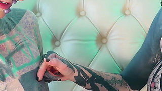 Alt Babes with Pierced Pussies Strap on Anal Fuck