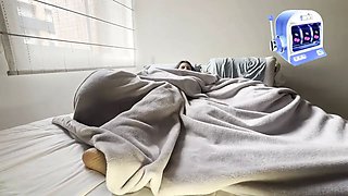 The pillows on my best friend's bed rub my pussy nicely